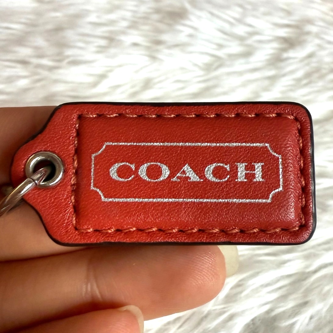 15 Coach Red Fob Bag Charm Hang Tag Hangtag